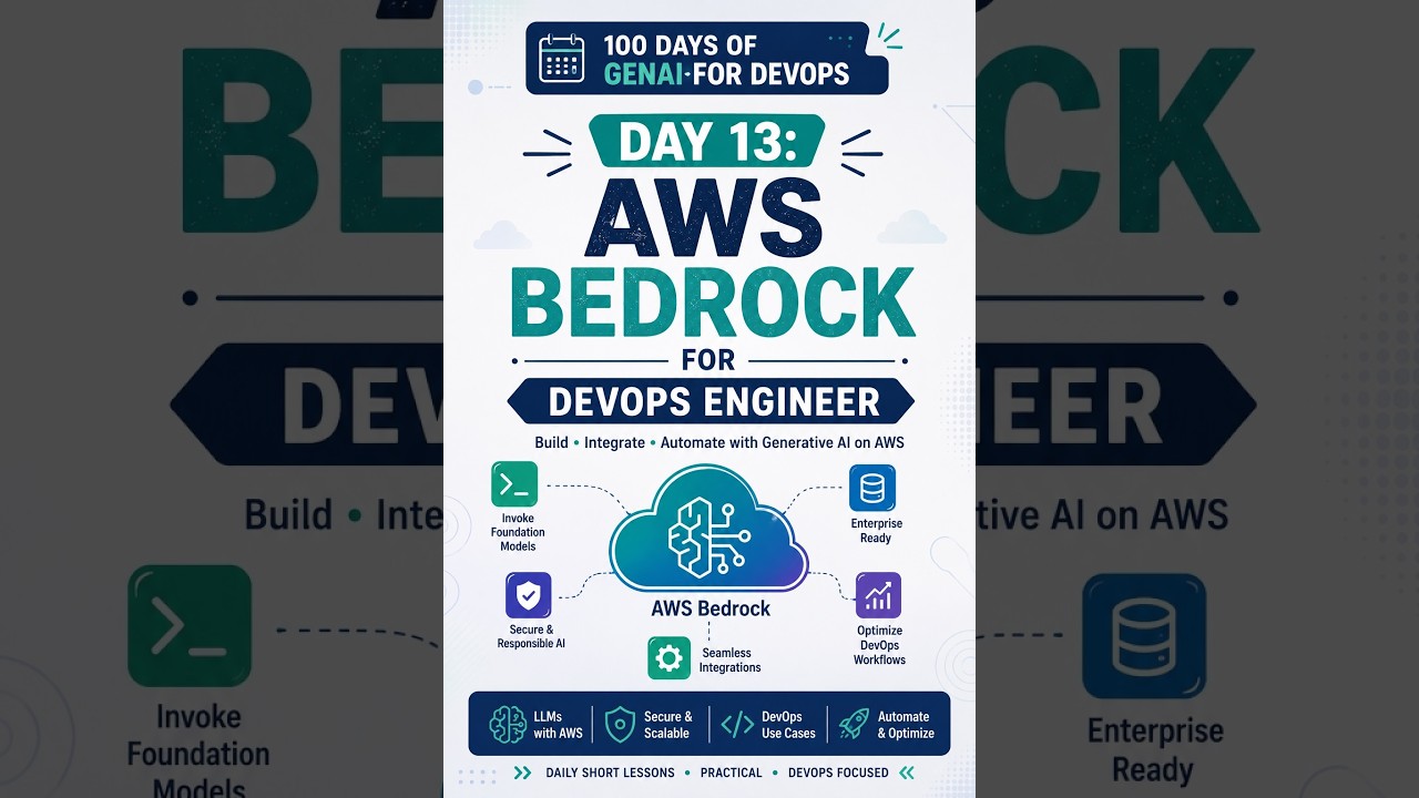 Video thumbnail for the Day 4 lesson: Amazon Bedrock for DevOps